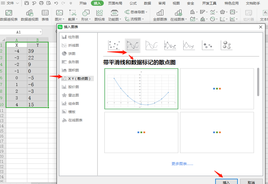 Excel表格技巧—Excel如何做函数图像-小平平